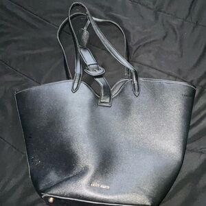 Black Leather Tote Bag